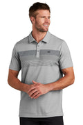 TravisMathew Coastal Chest Stripe Polo TM1MW450 Quiet Shade Heather Left Sleeve Embroidery Match M