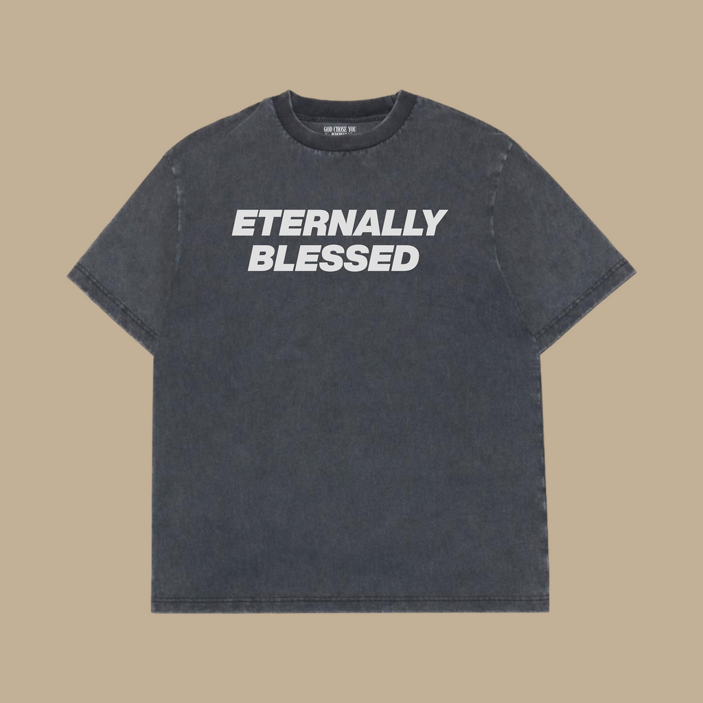 Eternally Blessed Grey- Heavyweight Vintage Tee