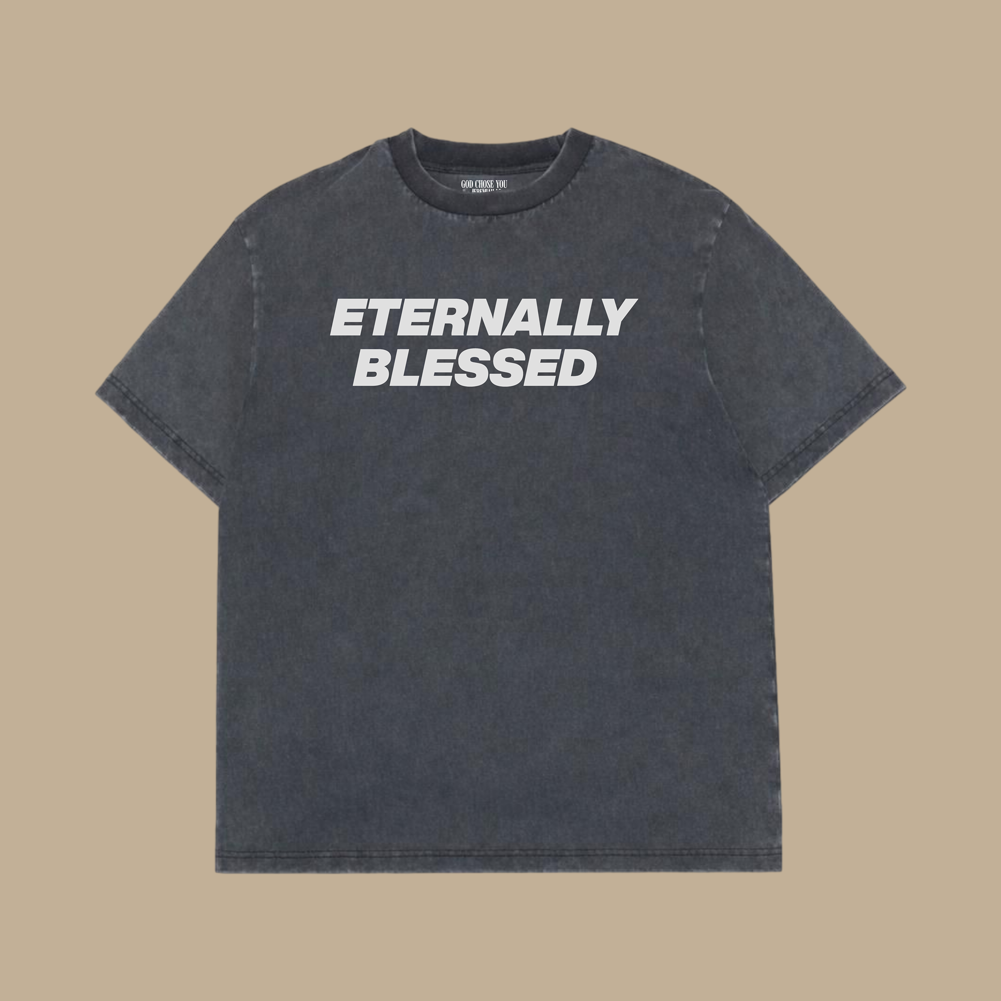 Eternally Blessed Grey- Heavyweight Vintage Tee