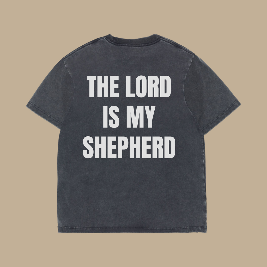 The Lord Is My Shepard Grey- Heavyweight Vintage Tee