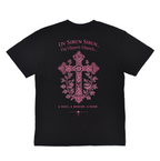 7.5oz Premium Heavyweight Tee- Pink Front + Back Print