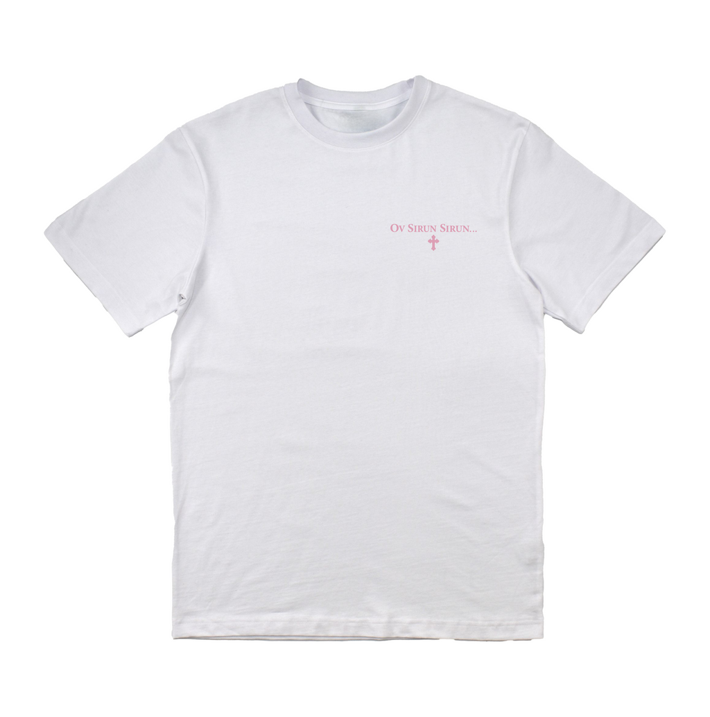 7.5oz Premium Heavyweight Tee- Pink Front + Back Print