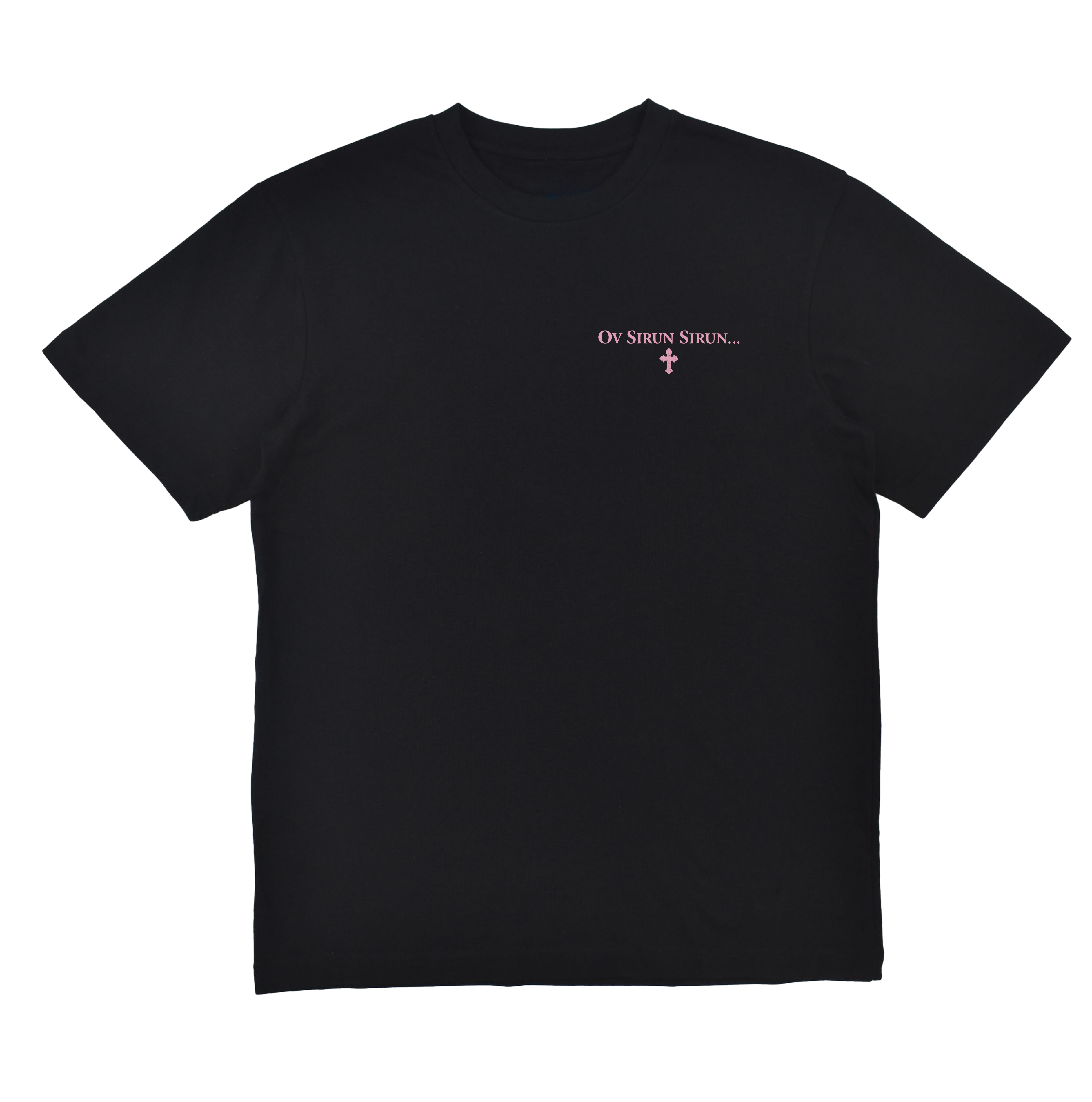 7.5oz Premium Heavyweight Tee- Pink Front + Back Print
