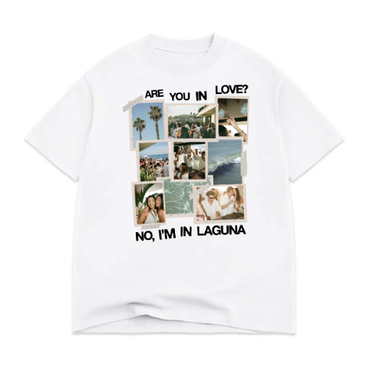 Casa Del Mar Heavyweight White Shirts Print Front + Back