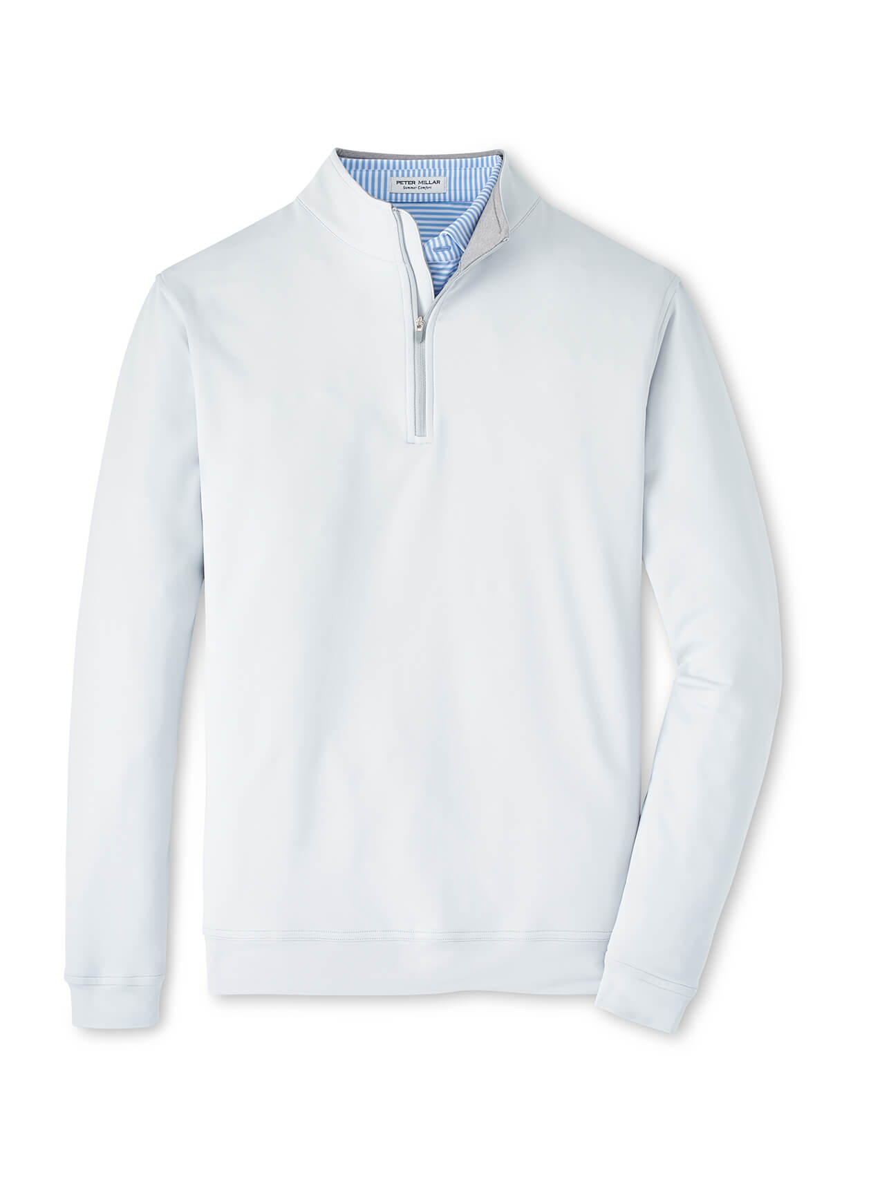 Peter Millar Men's British Grey Perth Performance Quarter-Zip