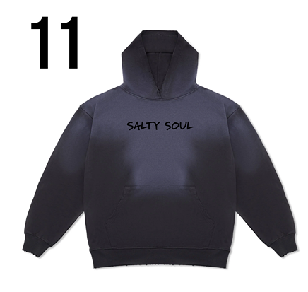 Hoodie Embroidered black/blue (black thread)