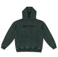 Hoodie Embroidered black Leopard (black thread)